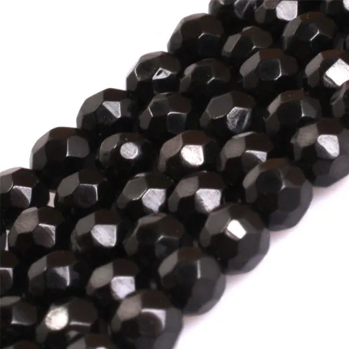 Vista 12 de Granos de piedra preciosa semipreciosa natural del grado AAA para la fabricación de la joyería 15 '' (Rondelle espinela negra/2X4MM)