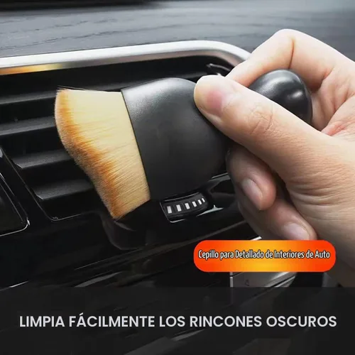 Vista 3 de Cepillo para detallar el interior del automóvil, cepillo de eliminación de pelo suave para interior de automóvil, cepillo de limpieza de coche