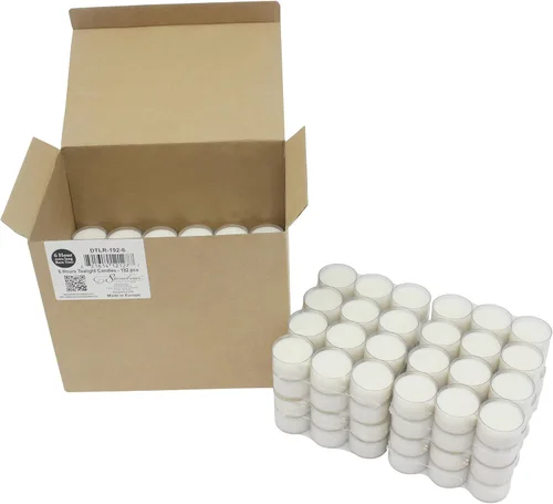 Vista 5 de Stonebriar - Paquete de 192 velas de té blancas sin perfume, tiempo de combustión extendido de 6 a 7 horas, taza transparente