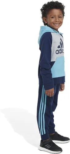 Vista 6 de adidas boys Zip Front French Terry Hooded Jacket and Joggers Set