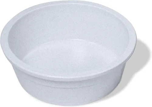 Vista 4 de Taza para mascotas de estilo barro Van Ness, pesada y translúcida de tamaño mediano, 20 onzas de capacidad para comida/agua