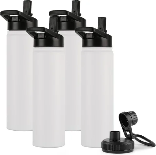 Vista 39 de DOMICARE Botella de agua para niños de 16 onzas para la escuela, de acero inoxidable, con aislamiento al vacío de doble pared, botella de agua