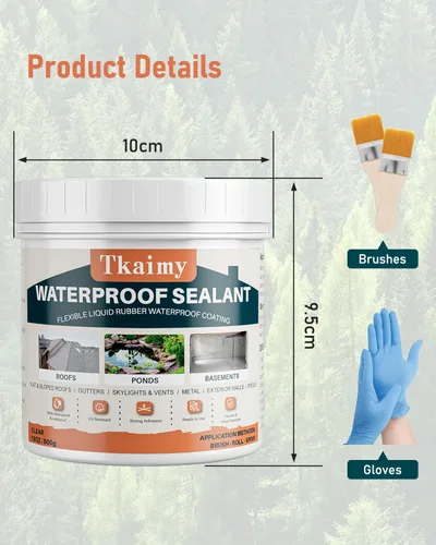 Vista 9 de Tkaimy Agente de recubrimiento impermeable invisible transparente, sellador impermeable líquido de 17 onzas, sellador de agua transparente