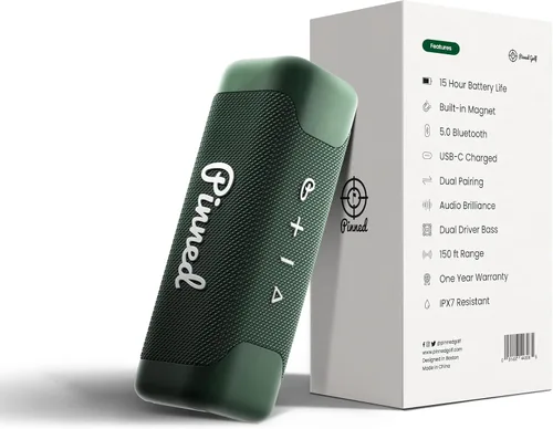 Vista 11 de Altavoz Dart Pinned 2.0 - Recargable USB-C, Batería de 10+ Horas, Resistente al Agua IPX7, Mosquetón con Clip para Bolsa - Altavoces Bluetooth