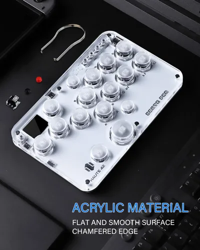 Vista 8 de JZW-Shop Arcade Stick G16, All-Button Arcade Controller for SwitchPCPS4PS3 Steam Deck, Arcade Fight Stick Game Keyboard with Turbo & Custom RGB