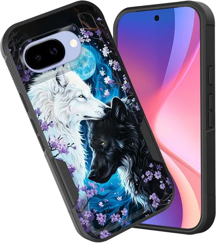 Vista 61 de Funda para Pixel 6A, funda híbrida de doble capa resistente a prueba de golpes de policarbonato duro de silicona suave TPU para Google Pixel 6A