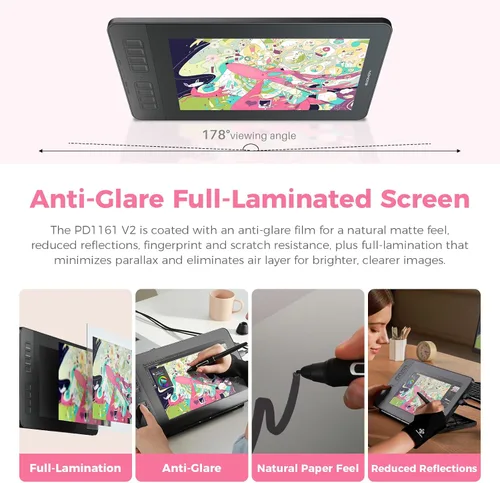 Vista 7 de GAOMON PD1161 V2 Tableta de dibujo de 11.6" con pantalla, lápiz óptico