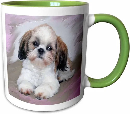 Vista 10 de 3dRose Taza de café, tamaño – 15 oz – Shih Tzu Puppy Dogs ShihTzu – divertido regalo de taza de café