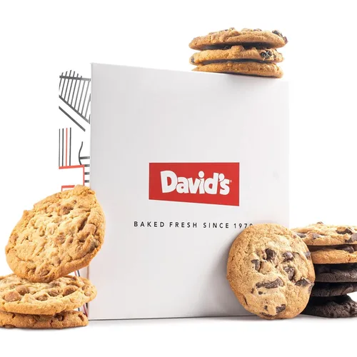 Vista 8 de David's Cookies Brownies surtidos en caja de cartón Disfruta de nuestros deliciosos, ideales para compartir bocadillos de brownie recién horneados
