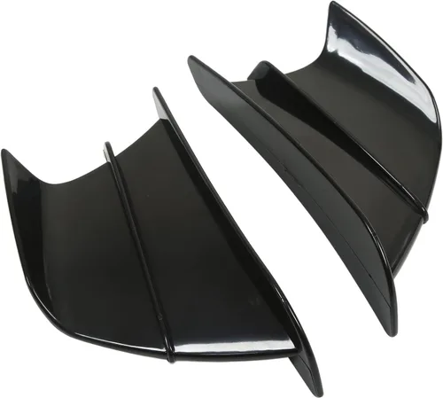 Vista 6 de Aleta de viento lateral para motocicleta, alerón lateral de motocicleta, carenado delantero, aletas aerodinámicas para Z900 Z1000 (negro brillante)
