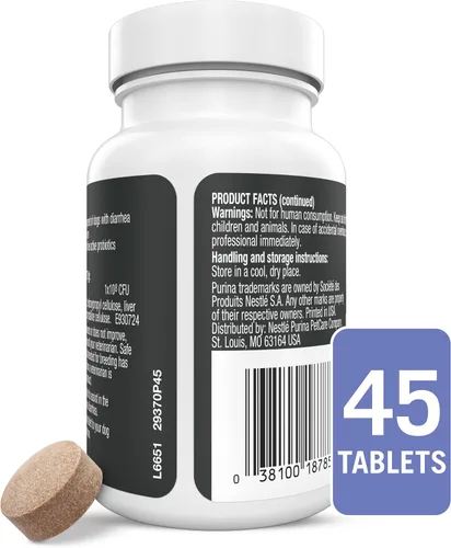 Vista 8 de Purina Pro Plan - Suplementos veterinarios Fortiflora Probióticos para perros, tabletas masticables para salud digestiva intestinal y diarrea