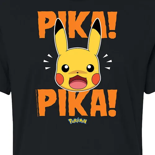 Vista 3 de HYBRID APPAREL - Pokémon - Pika Pika Scared - Camiseta recortada de mezcla de algodón para jóvenes