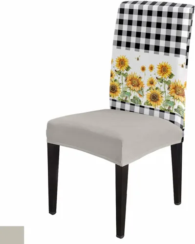 Vista 13 de Funda para silla de comedor, diseño de árbol de Navidad, leopardo, rojo, verde, negro, blanco, copos de nieve, protector para silla de invierno