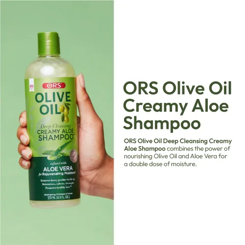 Vista 3 de ORS Champú cremoso de aloe con aceite de oliva con infusión de Aleo Vera 12.5 onzas