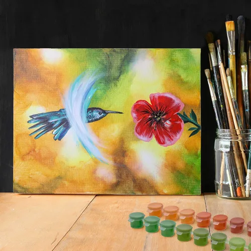 Vista 6 de U.S. Art Supply Juego de pintura acrílica, kit de pintura de 80 colores para lienzo, madera, roca y manualidades, pinturas artísticas no tóxicas