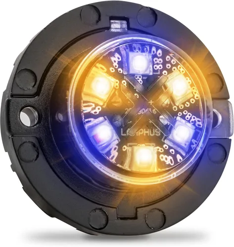 Vista 17 de Lamphus SnakeEye III - Luz estroboscópica de posición oculta [SAE Clase 1] [IP67 Impermeable] [72 Modos de flash] [Función TBT] Luces de advertencia