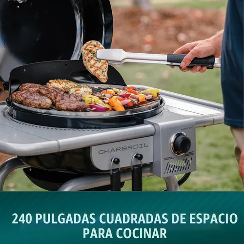 Vista 4 de Charbroil Bistro Pro - Parrilla de gas para espacios pequeños y patios, color negro - 25302161