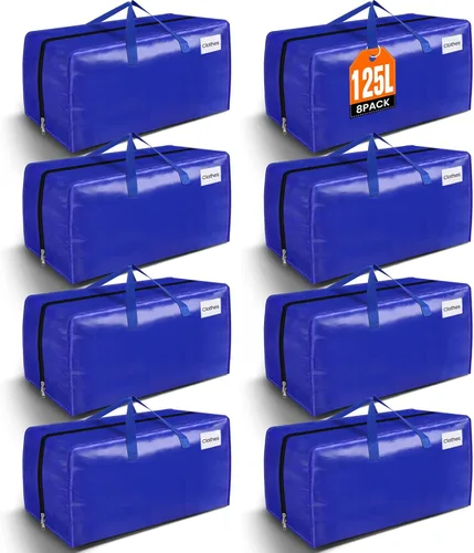 Vista 18 de BlissTotes Bolsas de mudanza, suministros de mudanza resistentes y bolsas de almacenamiento, bolsas de embalaje extragrandes, cajas con bolsillos