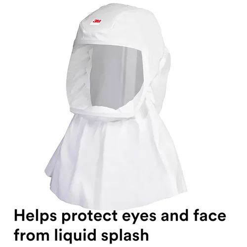 Vista 5 de 3M Versaflo S-433S-5 - Capucha con suspensión de cabeza integrada, pequeño/mediano, 5 EA/funda, color blanco