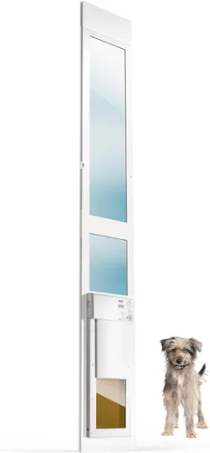 Vista 15 de Puerta electrónica para mascotas High Tech Pet , L, Blanco Montaje en puerta