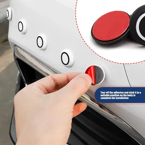 Vista 6 de ZKFAR 20 calcomanías protectoras de puntos anticolisión para puerta de automóvil, protector de parachoques de vehículo, almohadilla autoadhesiva