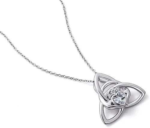 Vista 3 de Claddagh Necklace Celtic Knot Earrings Irish Jewelry Wedding Anniversary Ireland Gifts Women Claddagh 925 Sterling Silver Heart Hand Crown