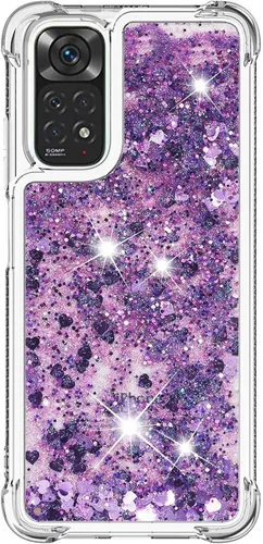 Vista 30 de Funda de silicona transparente con purpurina para Xiaomi Redmi A1 Bling Liquid Clear Star Heart Silicone Bumper a prueba de golpes, funda Azul