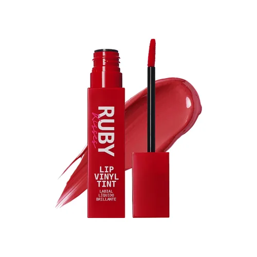 Vista 20 de Ruby Kisses Tinte de vinilo labial – Lápiz labial líquido de alto pigmento, a prueba de transferencia, a prueba de manchas, brillo satinado suave