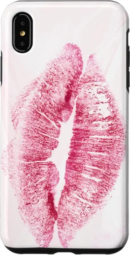 Vista 7 de Carcasa rosa para iPhone 15 Kiss Lips Love