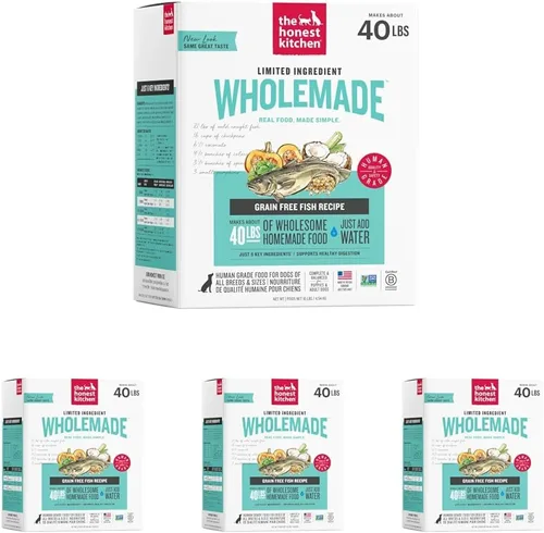 Vista 13 de The Honest Kitchen Receta de pescado integral sin granos de 6 ingredientes, alimento deshidratado para perros de grado humano, apto para alérgicos