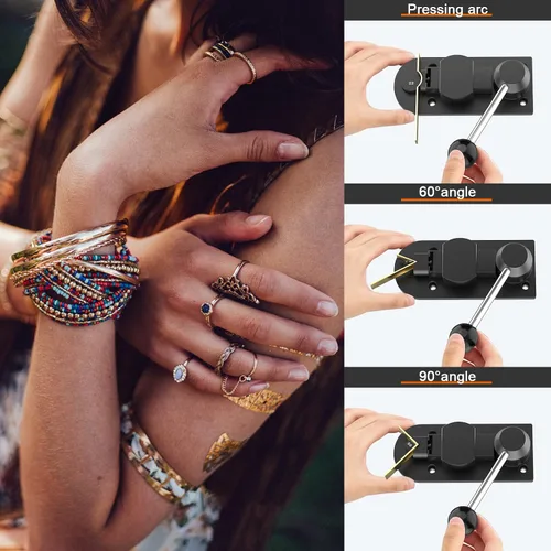 Vista 5 de JAZORR Herramienta de Doblado de Anillos, Doblador de Anillos con Troqueles de Nylon, Herramienta para Hacer Anillos, Herramienta de Medición