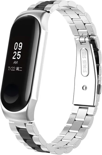 Vista 9 de Correa de repuesto de acero inoxidable para Xiaomi Mi Band 3 Fitness Tracker