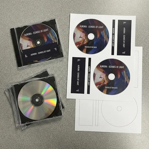 Vista 8 de Etiqueta imprimible para CD/DVD Compatible con discos estándar Cantidad de 20 discos, 40 lomo 10 hojas en total Blanco mate permanente