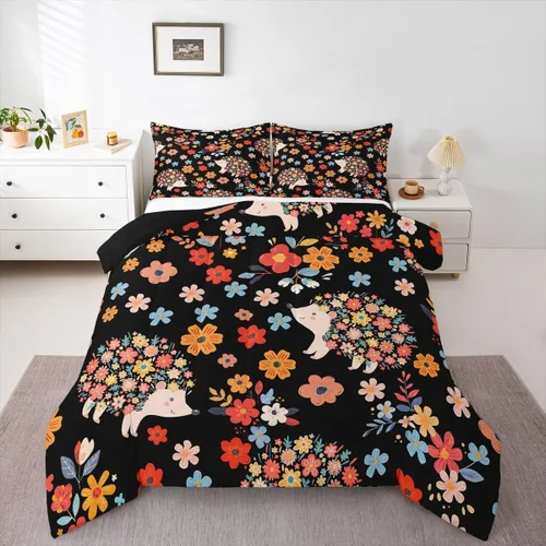 Vista 25 de Juego de edredón de mariposa morada tamaño individual para niñas y niños, ropa de cama rosa degradado, relleno de edredón de mariposa de ensueño