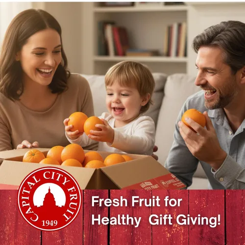 Vista 4 de Capital City Fruit Gourmet - Caja de regalo de fruta fresca Regalo para vacaciones, agradecimiento, mejorate Caja de regalo de condolencias
