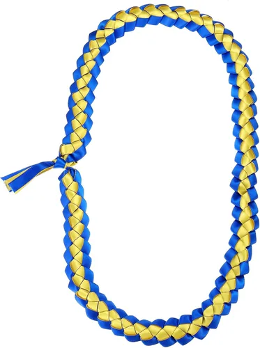 Vista 8 de PATIKIL Leis de graduación de 47 pulgadas, 1 cinta de graduación Leis para dinero de graduación, clase Leis, color brillante, bricolaje para Azul