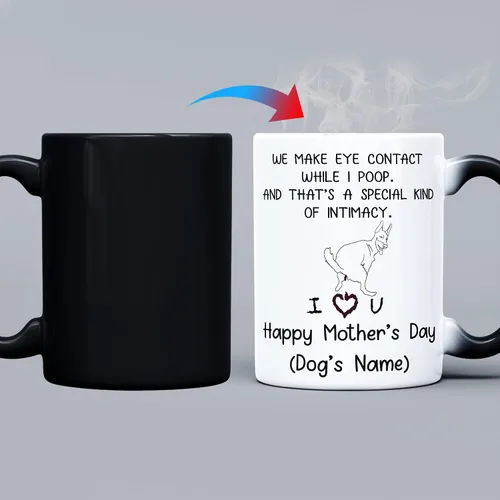 Vista 4 de WHIDOBE Personalizado We Make Eye Contact While I Poop Dog Mom, Perro Personalizado, Perro Mamá, Perro Mamá, Perro Papá, Dueños de Perros, Amantes