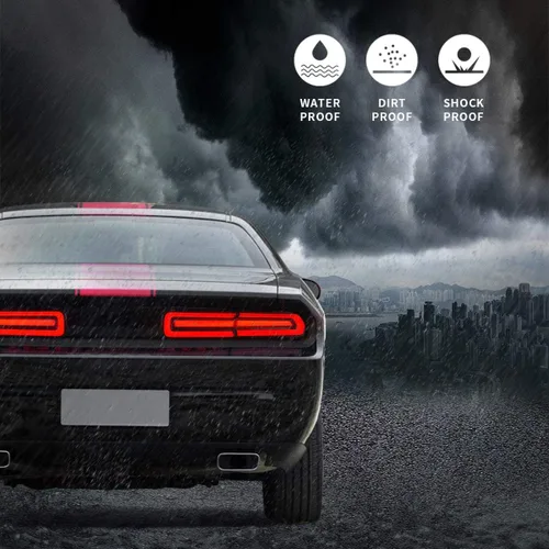 Vista 9 de VLAND - Luces traseras LED completas para Dodge Challenger Coupé 3ª generación 2008 2009 2010 2011 2012 2013 2014, con montaje de lámparas traseras