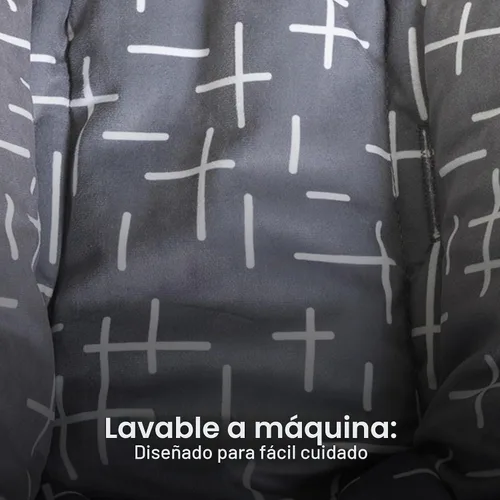 Vista 6 de Inserto para bebé 4moms RockaRoo y MamaRoo, lavable a máquina, tela suave y de felpa, diseño reversible, gris oscuro