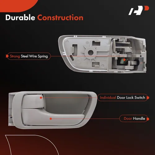 Vista 4 de A-Premium Manijas interiores interiores para puertas compatibles con Toyota Camry 2002 2003 2004 2005 2006, color beige, juego de 2 piezas, parte