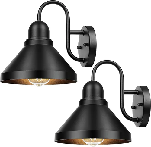 Vista 10 de Brightever Luces de pared para exteriores con sensor de movimiento, luces de porche del atardecer al amanecer, apliques de pared para exteriores