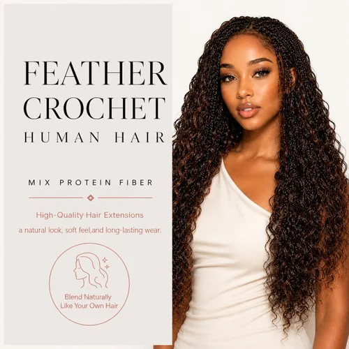 Vista 33 de Human Braiding Hair for Boho Braids 20inch Curly Wave Bulk Bundles 1B (A)1B