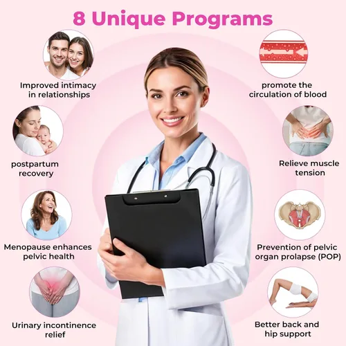 Vista 2 de Kegel Trainer - Estimulador de incontinencia con sonda para control de vejiga y ejercicio de suelo pélvico para mujeres, estimulador muscular
