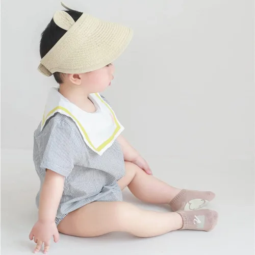 Vista 2 de Calcetines de suelo para bebé con empuñaduras antideslizantes para niños pequeños recién nacidos, antideslizantes, unisex, para niño y niña