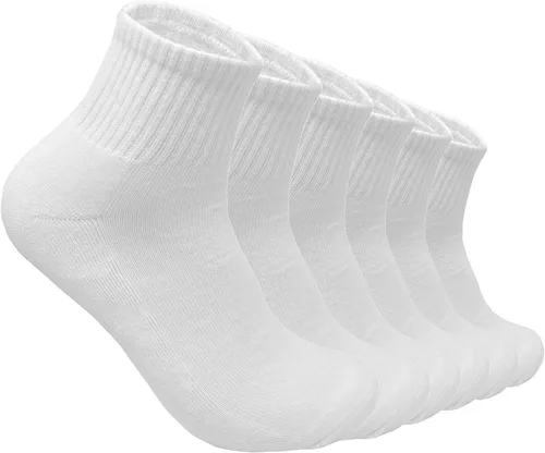 Vista 12 de Glory Max 6 pares de calcetines tobilleros de algodón sólido para hombre con amortiguación