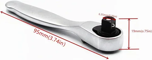 Vista 2 de Trinquete 1/4" Drive, Trinquete Mango 72 Dientes