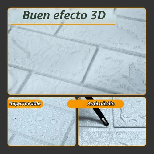 Vista 4 de Art3d - Juego de 5 paneles de pared de espuma, 29 pies cuadrados, azul