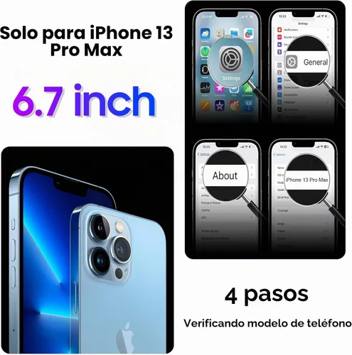Vista 7 de Temdan Compatible con iPhone 13 Pro Max, impermeable, protector de pantalla y cámara integrado, IP68 bajo el agua, cuerpo completo, militar, a