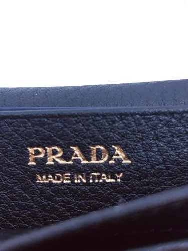 Vista 6 de Prada 1MC122 Vitello - Funda de piel para tarjetas de crédito piel de becerro color negro