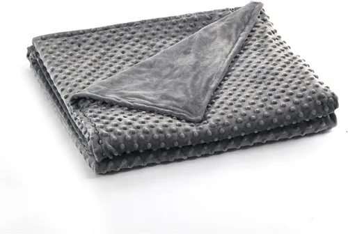Vista 26 de RelaxBlanket - Funda de edredón de 60 x 80 pulgadas para manta con peso Algodón premium de 180GSM Gris oscuro